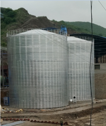 北屯粮食钢板仓的安装全过程不用热焊接